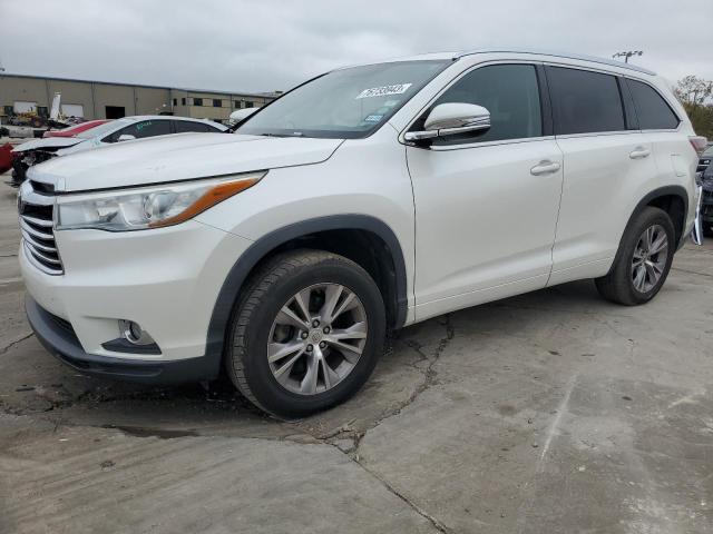 5TDKKRFH5FS042190 - 2015 TOYOTA HIGHLANDER XLE WHITE photo 1