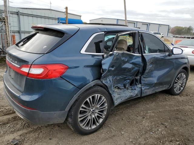2LMTJ6LR9GBL52722 - 2016 LINCOLN MKX RESERVE Կապույտ լուսանկար 3