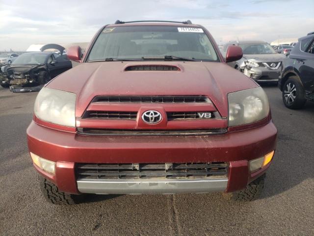 JTEBT14R758028073 - 2005 TOYOTA 4RUNNER SR5 BURGUNDY photo 5