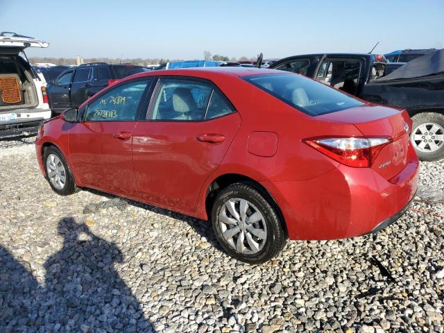 5YFBURHE9FP282266 - 2015 TOYOTA COROLLA L RED photo 2