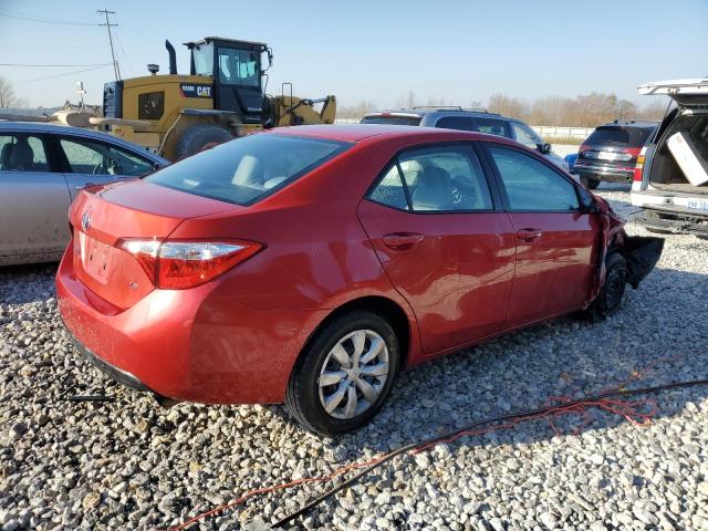 5YFBURHE9FP282266 - 2015 TOYOTA COROLLA L RED photo 3