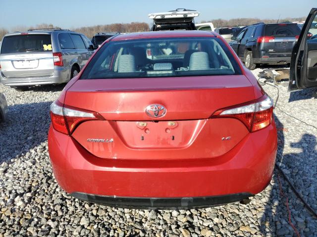 5YFBURHE9FP282266 - 2015 TOYOTA COROLLA L RED photo 6