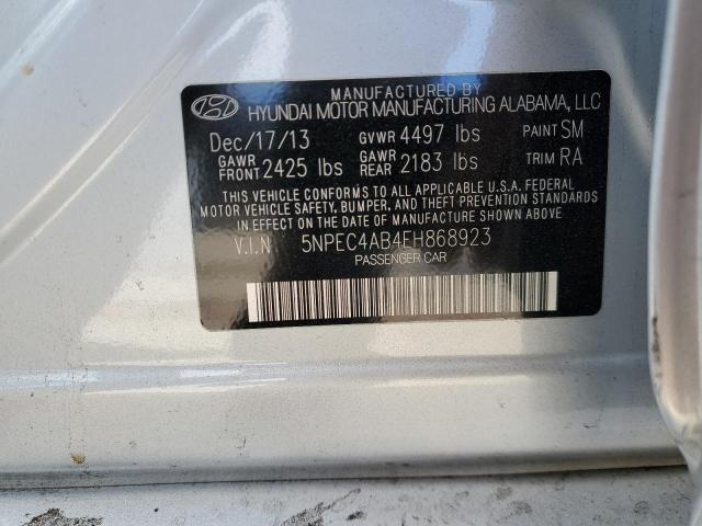 5NPEC4AB4EH868923 - 2014 HYUNDAI SONATA SE SILVER photo 13