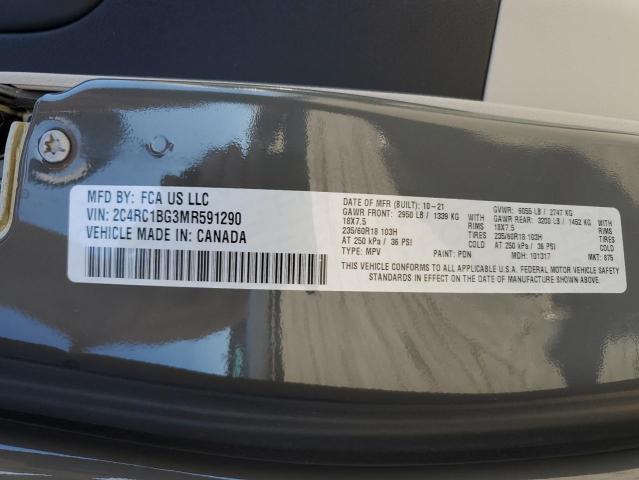 2C4RC1BG3MR591290 - 2021 CHRYSLER PACIFICA TOURING L Boz foto 13