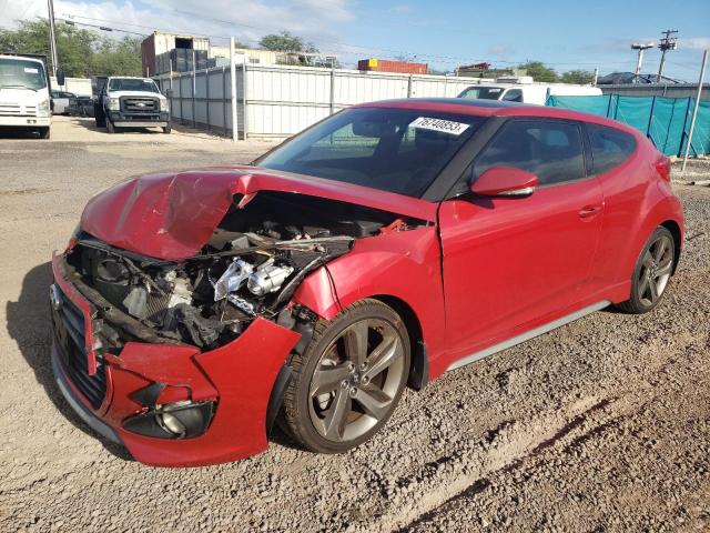 KMHTC6AE3EU209228 - 2014 HYUNDAI VELOSTER TURBO RED photo 1