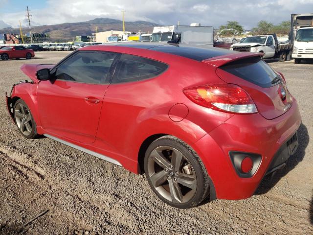 KMHTC6AE3EU209228 - 2014 HYUNDAI VELOSTER TURBO RED photo 2