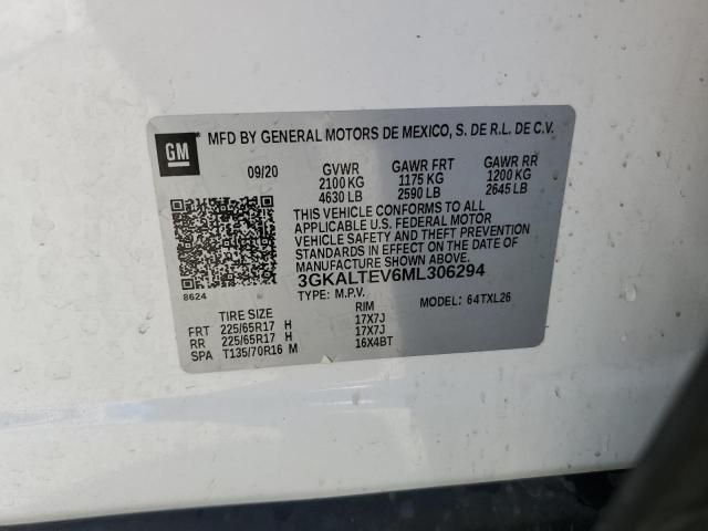 3GKALTEV6ML306294 - 2021 GMC TERRAIN SLE WHITE photo 13