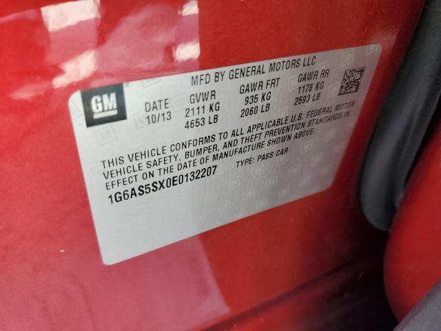 1G6AS5SX0E0132207 - 2014 CADILLAC CTS PERFORMANCE COLLECTION Қызыл фото 13