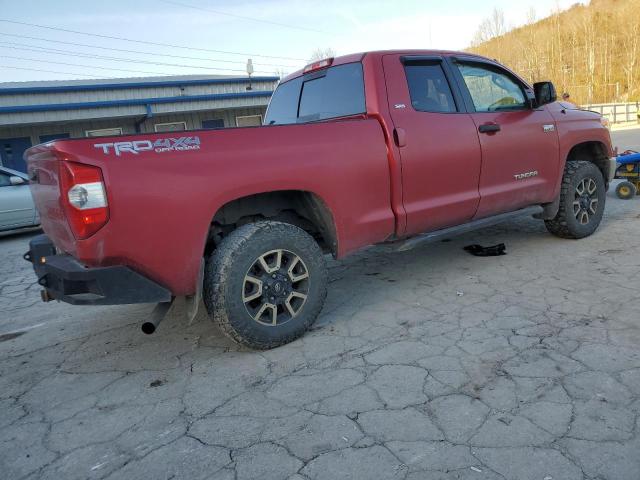 5TFUY5F19EX327423 - 2014 TOYOTA TUNDRA DOUBLE CAB SR/SR5 RED photo 3