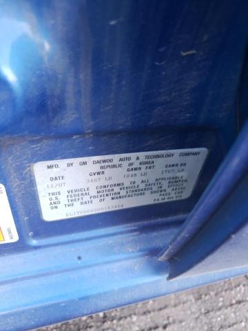 KL1TD56628B153464 - 2008 CHEVROLET AVEO BASE Mavi foto 12