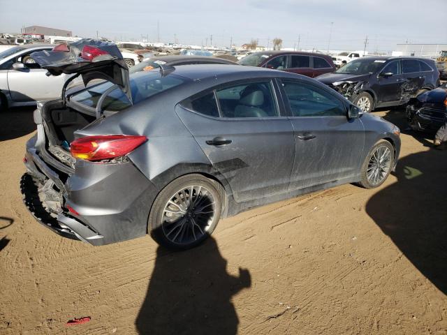 KMHD04LB6JU534552 - 2018 HYUNDAI ELANTRA SPORT GRAY photo 3