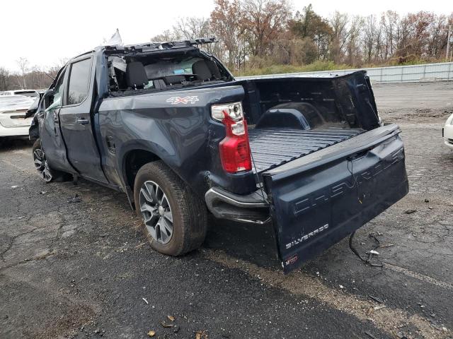 3GCUDDET7NG636241 - 2022 CHEVROLET SILVERADO K1500 LT BLUE photo 2