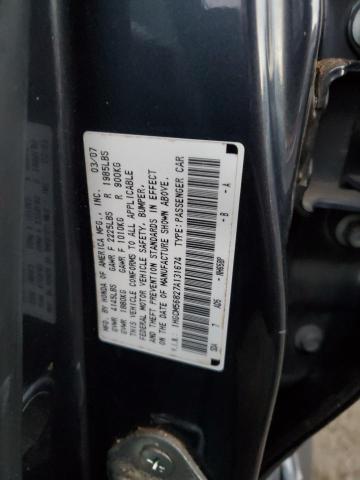 1HGCM56827A131674 - 2007 HONDA ACCORD EX CHARCOAL photo 12