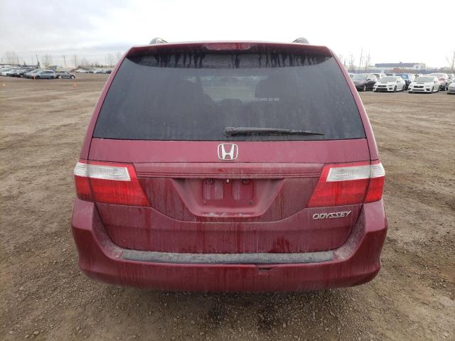 5FNRL38495B511304 - 2005 HONDA ODYSSEY EX RED photo 6