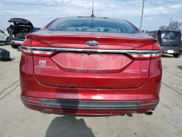 3FA6P0H78HR392153 - 2017 FORD FUSION SE MAROON photo 6