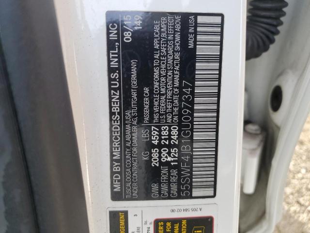 55SWF4JB1GU097347 - 2016 MERCEDES-BENZ C 300 WHITE photo 13