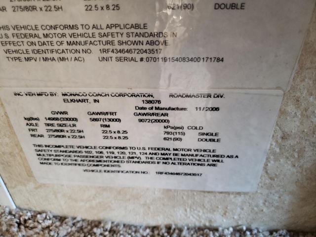 1RF43464672043517 - 2007 ROADMASTER RAIL MTRHM 双色 照片 10