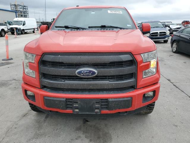 1FTFW1EF4GKD47390 - 2016 FORD F150 SUPERCREW RED photo 5