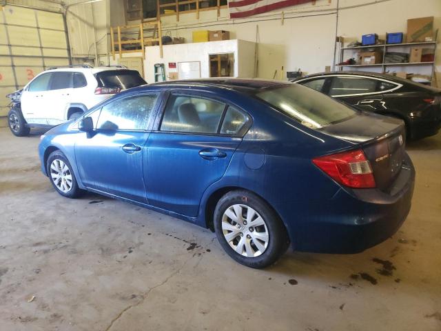 19XFB2F55CE070205 - 2012 HONDA CIVIC LX BLUE photo 2