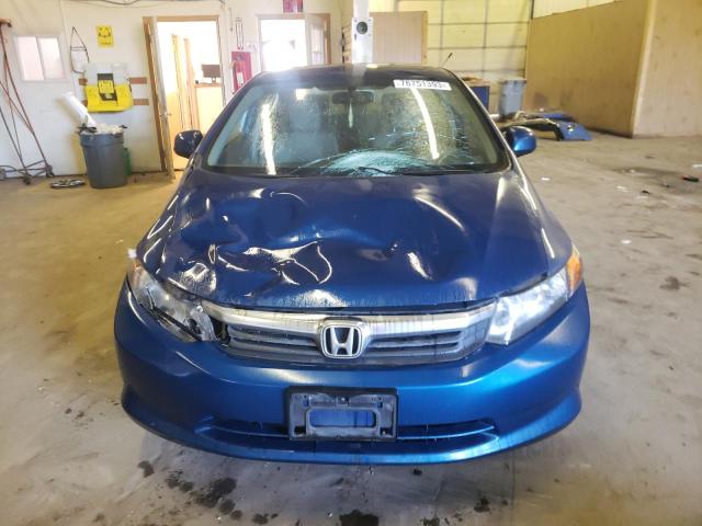 19XFB2F55CE070205 - 2012 HONDA CIVIC LX BLUE photo 5