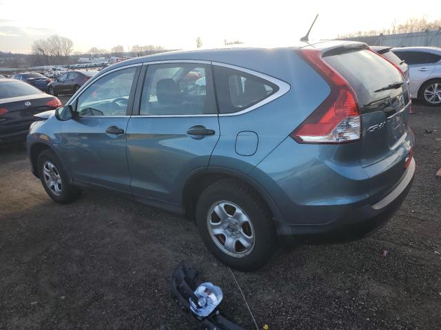 5J6RM4H32DL026907 - 2013 HONDA CR-V LX TURQUOISE photo 2