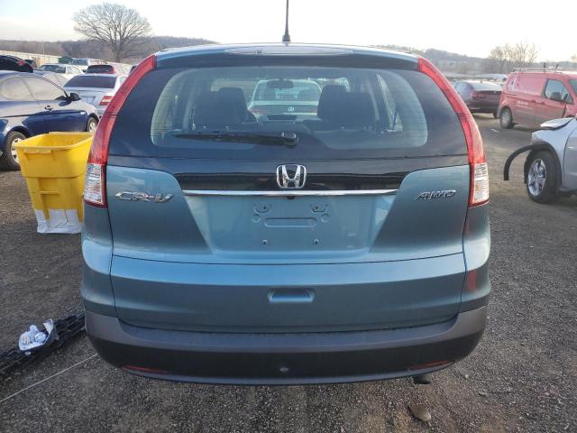 5J6RM4H32DL026907 - 2013 HONDA CR-V LX TURQUOISE photo 6