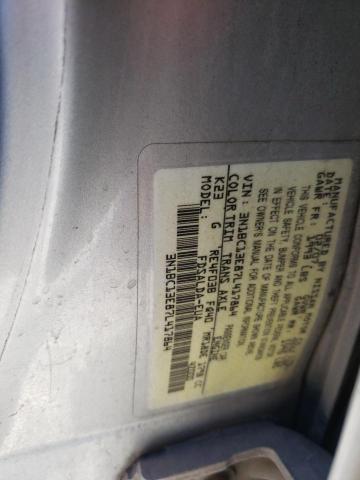 3N1BC13E87L417864 - 2007 NISSAN VERSA S SILVER photo 12