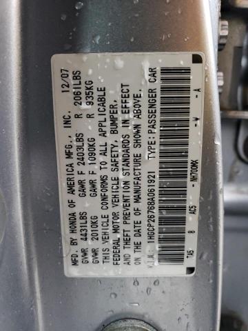 1HGCP26768A061921 - 2008 HONDA ACCORD EX SILVER photo 12