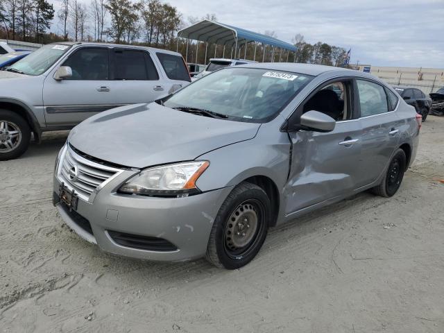 3N1AB7AP5EY230569 - 2014 NISSAN SENTRA S SILVER photo 1