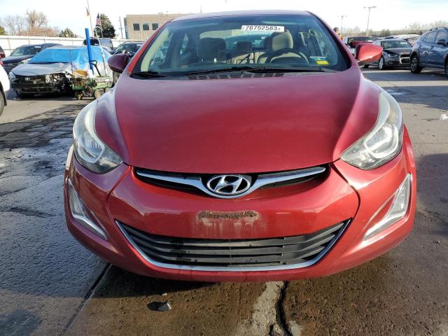 5NPDH4AEXGH704523 - 2016 HYUNDAI ELANTRA SE RED photo 5