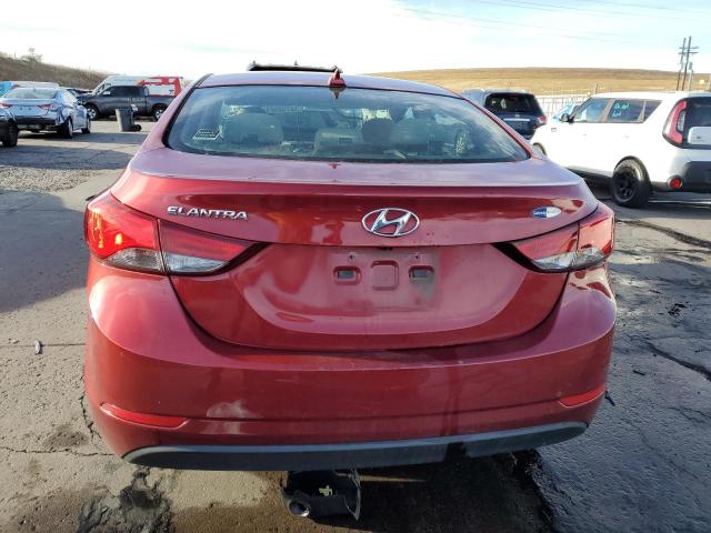 5NPDH4AEXGH704523 - 2016 HYUNDAI ELANTRA SE RED photo 6