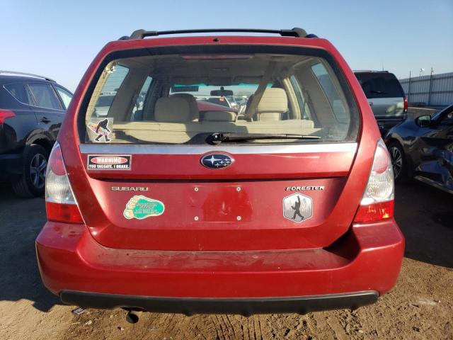 JF1SG63658H712773 - 2008 SUBARU FORESTER 2.5X RED photo 6