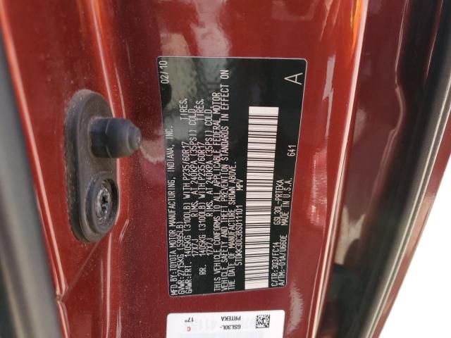 5TDKK3DC3BS011101 - 2011 TOYOTA SIENNA LE BURGUNDY photo 14