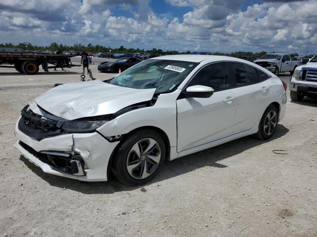 19XFC2F60KE005461 - 2019 HONDA CIVIC LX WHITE photo 1