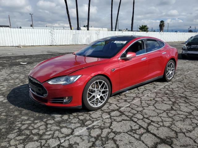 5YJSA1DNXDFP09303 - 2013 TESLA MODEL S Կարմիր լուսանկար 1
