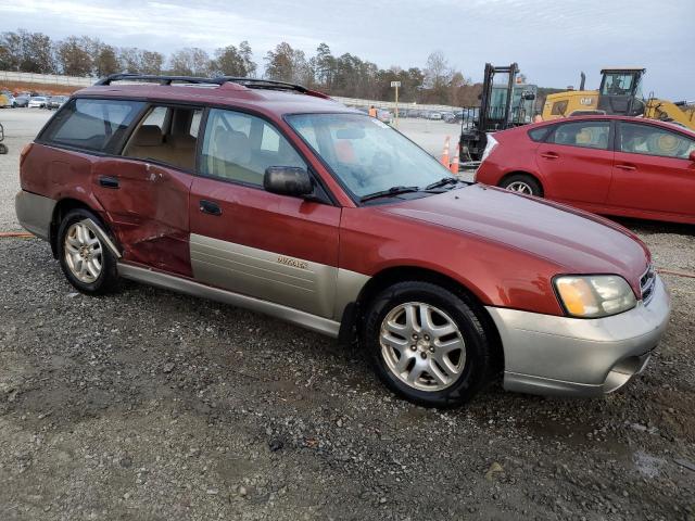 4S3BH675527649101 - 2002 SUBARU LEGACY OUTBACK AWP 勃艮第红 照片 4