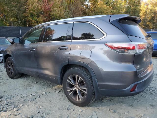 5TDJKRFH4GS325502 - 2016 TOYOTA HIGHLANDER XLE GRAY photo 2