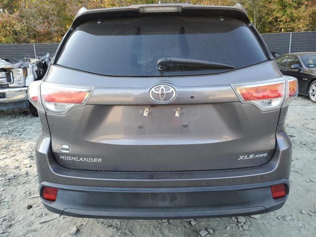 5TDJKRFH4GS325502 - 2016 TOYOTA HIGHLANDER XLE GRAY photo 6