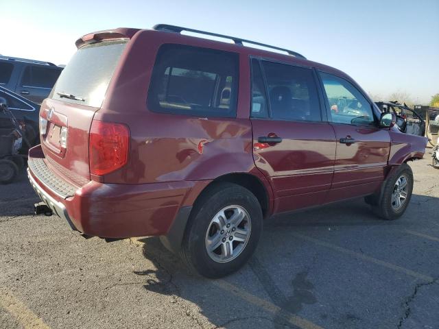 2HKYF18785H567625 - 2005 HONDA PILOT EXL BURGUNDY photo 3