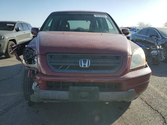 2HKYF18785H567625 - 2005 HONDA PILOT EXL BURGUNDY photo 5