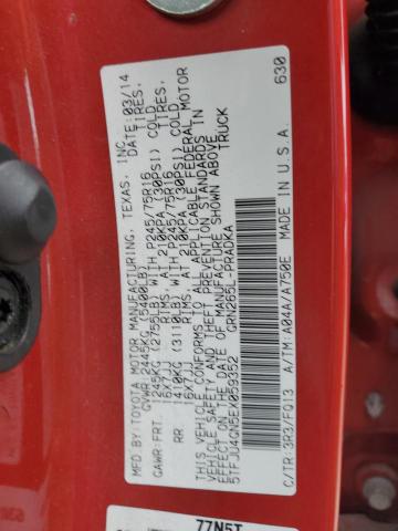 5TFJU4GN5EX059352 - 2014 TOYOTA TACOMA DOUBLE CAB PRERUNNER RED photo 12