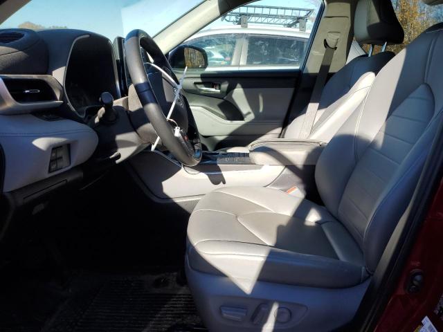 5TDHZRBH8MS127520 - 2021 TOYOTA HIGHLANDER XLE BURGUNDY photo 7