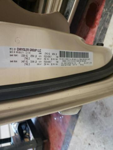 2C4RC1CG2FR627150 - 2015 CHRYSLER TOWN & COU TOURING L BEIGE photo 14