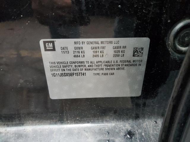 1G11J5SX5EF157741 - 2014 CHEVROLET MALIBU LTZ შავი ფოტო 12