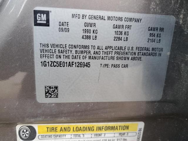 1G1ZC5E01AF126945 - 2010 CHEVROLET MALIBU 1LT 灰色 照片 12