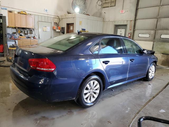 1VWAP7A3XDC141256 - 2013 VOLKSWAGEN PASSAT S BLUE photo 3