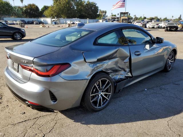 WBA53AP07MCG01340 - 2021 BMW 430I GRAY photo 3