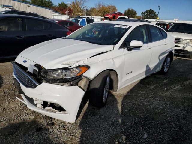 3FA6P0LU7JR116839 - 2018 FORD FUSION SE HYBRID WHITE photo 1