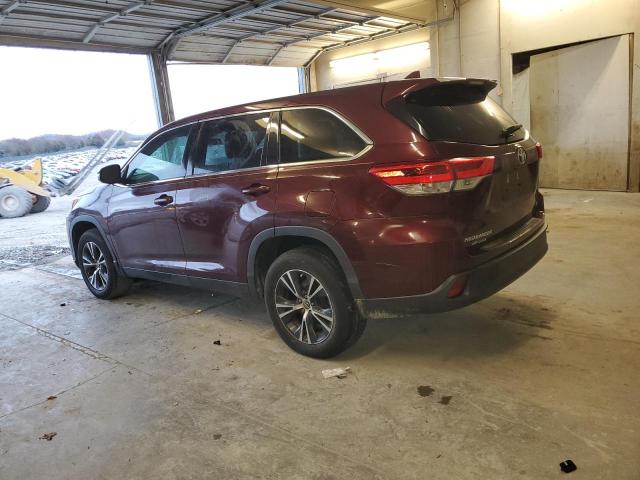 5TDZZRFH0KS326105 - 2019 TOYOTA HIGHLANDER LE MAROON photo 2