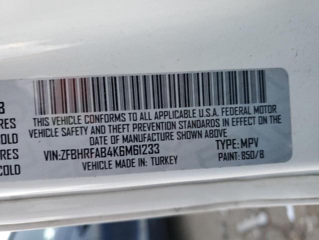 ZFBHRFAB4K6M61233 - 2019 RAM PROMASTER 白色 照片 13